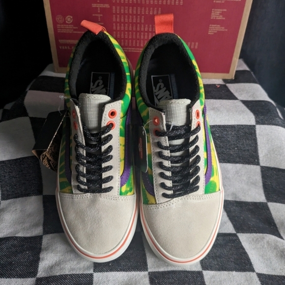 Vans Old Skool MTE 1 Women 8 Tripped Put Trekker White Green Suede Canvas 122024 - Picture 12 of 13